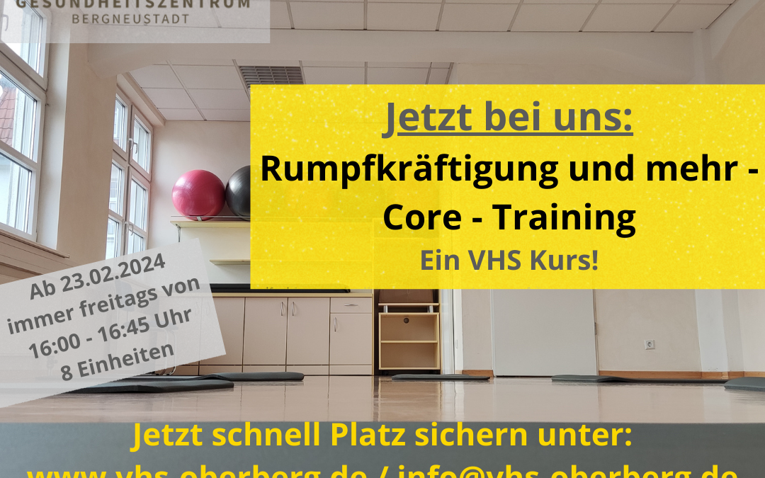 VHS-Kurs Rumpfkräftigung und mehr – Core-Training